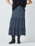 AND/OR Foliage Midi Skirt, Blue/Multi