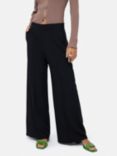 Jigsaw Modern Crepe Sailor Trousers, Black