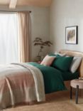 John Lewis Warm & Cosy Brushed Cotton Deep Fitted Sheet, Green