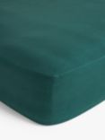 John Lewis Warm & Cosy Brushed Cotton Fitted Sheet, Green