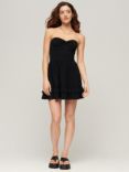 Superdry 50s Lace Bandeau Mini Dress, Black