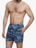 Simon Carter Shark Camouflage Swim Shorts, Blue