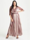 Scarlett & Jo Verity Ombre Print Maxi Dress, Coffee/Cream