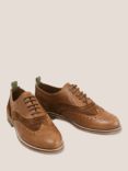 White Stuff Leather Lace Up Brogues, Dark Tan