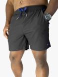 Randy Cow Swim Shorts with Waterproof Pocket, Charcoal