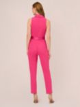 Adrianna Papell Knit Crepe Tuxedo Jumpsuit, Cabaret Pink