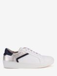 MInt Velvet Allie Metallic Leather Blocked Trainers, White