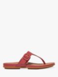 FitFlop Gracie Leather Toe Post Sandals, Dusky Red