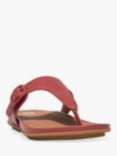 FitFlop Gracie Leather Toe Post Sandals, Dusky Red