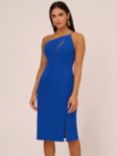 Aidan by Adrianna Papell Knit Crepe On Shoulder Dress, Royal Sapphire