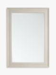 John Lewis Oakham Rectangular Wood Frame Wall Mirror, Greywash Woodgrain