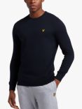 Lyle & Scott Crew Neck Merino Wool Blend Jumper, Dark Navy