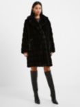 French Connection Daryn Faux Fur Coat, Blackout