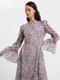 French Connection Alezzia Floral Midi Dress, Sharp Green