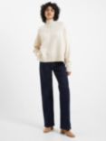 French Connection Kessy Plain Jumper, Oatmeal Melange