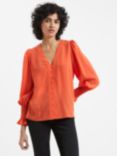 French Connection V Neck Crepe Blouse