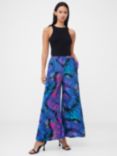 French Connection Gabriella Delphine Wide Leg Trousers, Blue Depths