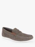 Silver Street London Stanhope Suede Loafers, Grey