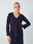 John Lewis V-Neck Knit Tunic, Navy