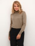 KAFFE Astrid Roll Neck Jumper, Brindle