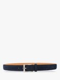 Loake William Suede Leather Belt, Blue