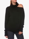 PAIGE Raundi Cold Shoulder Turtleneck Jumper, Black