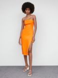 Mango Javi Linen Strapless Dress, Orange