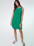 Baukjen Salvana Sleeveless Linen Mini Dress, Bright Emerald