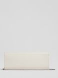 L.K.Bennett Lucille Chain Strap Envelope Leather Clutch Bag, Ecru