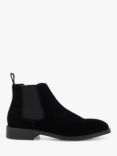 Dune Masons Suede Chelsea Boots, Black-suede