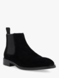 Dune Masons Suede Chelsea Boots, Black-suede