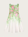 Monsoon Botanical Print Rose Duchess Dress, Ivory