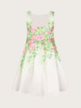 Monsoon Botanical Print Rose Duchess Dress, Ivory