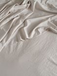Bedfolk Relaxed Cotton Flat Sheets, Clay