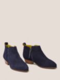 White Stuff Wide Fit Ankle Boots, Dark Navy
