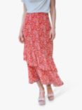 Pure Collection Frill Hem Ditsy Floral Print Skirt