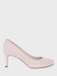 Hobbs Lizzie Suede Court Shoes, Pale Pink