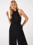 Ro&Zo Sophia Twist Neck Culotte Jumpsuit, Black