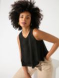 Ro&Zo Double Layer Shell Top, Black
