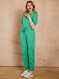 Cape Cove Frill Neck Jersey Jumpsuit, Green