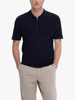 SELECTED HOMME Short Sleeve Knitted Polo Top