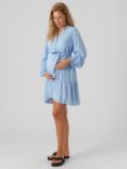 Mamalicious Mercy Shirt Maternity Dress, Della Robbia Blue