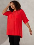 Live Unlimited Curve Highlow Blouse, Red
