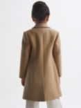 Reiss Kids' Harlow Mid-Length Coat, Camel