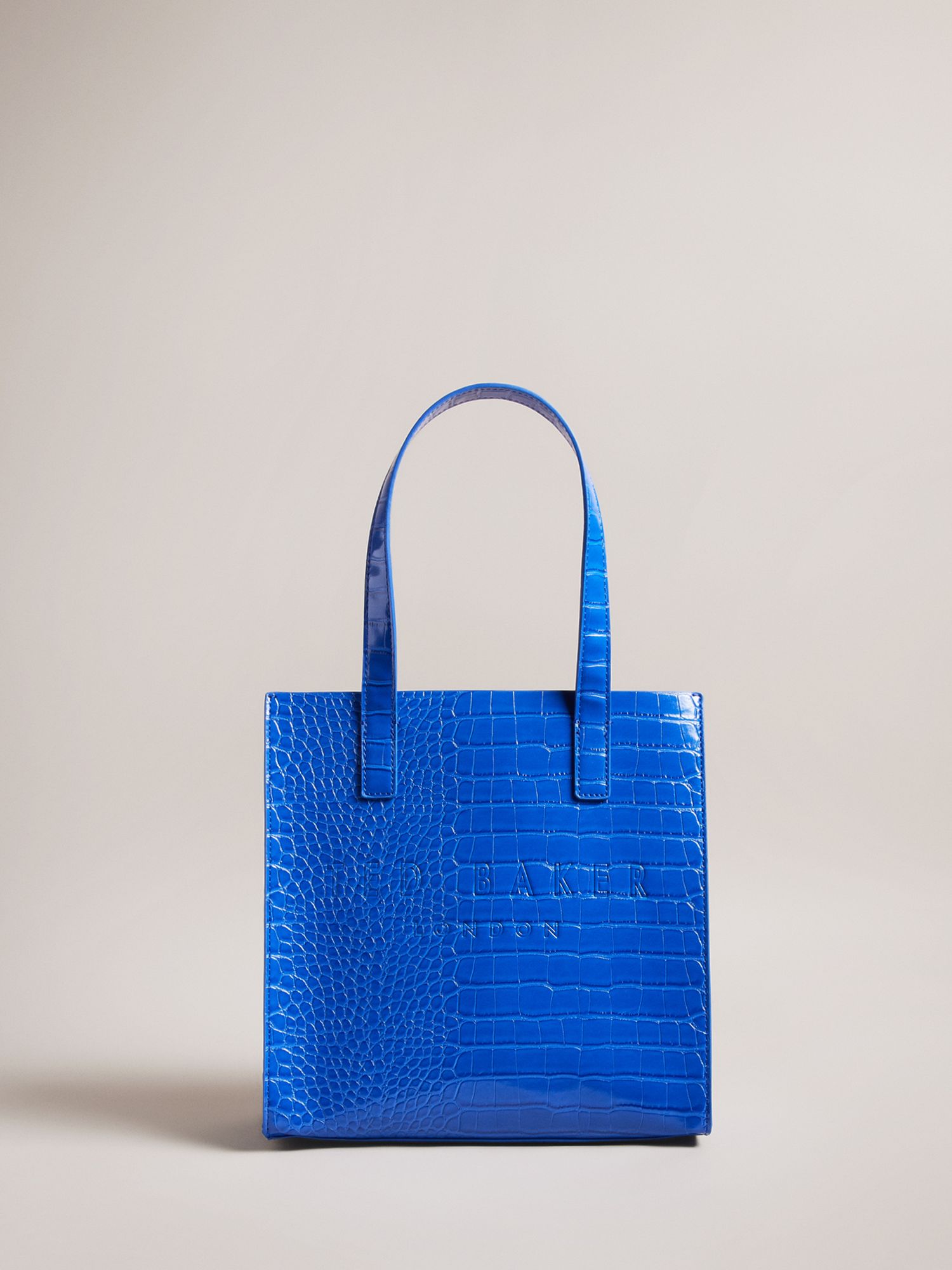 Ted Baker Croccon Large Icon Shopper Bag, Bright Blue at John Lewis &  Partners