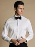 Charles Tyrwhitt Semi-Cutaway Collar Luxury Twill Shirt, White