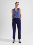 Hobbs Romy Straight Cut Ankle Grazer Trousers, Rich Navy Blue, Rich Navy Blue