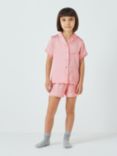 John Lewis Kids' Satin Shortie Pyjamas, Pink