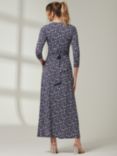 Jolie Moi Hayat Twist Front Floral Print Jersey Maxi Dress, Navy