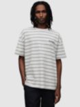 AllSaints Underground Stripe T-Shirt, Grey/Multi